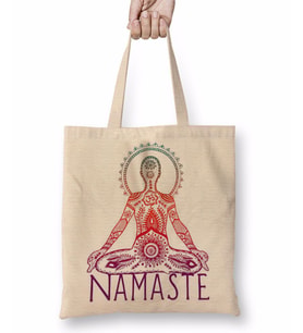 Namaste Yoga 02Bez Çanta Uzun Saplı