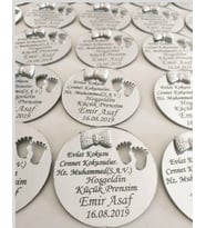 Kişiye Özel Pleksi Bebek Magnet Hatıra (Altın)