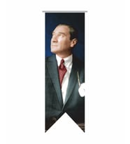 Atatürk Posteri Kırlangıç Flama 50x150cm