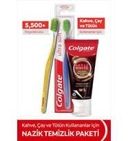 Colgate Optic White Kahve,Çay 50ml Diş Macunu + Ultra Soft Yumuşak Diş Fırçası