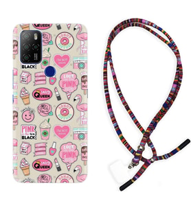 Omix X300 X500 X400 X600 X700 Kılıf Boyun Asklı Rasta Silikon Donut Flamingo 1415