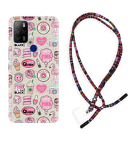 Omix X300 X500 X400 X600 X700 Kılıf Boyun Asklı Rasta Silikon Donut Flamingo 1415
