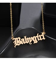 Altın Kaplama Babygirl Gümüş Kolye