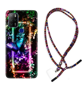 Omix X300 X500 X400 X600 X700 Kılıf Boyun Asklı Rasta Silikon Butterfly Neon 1684
