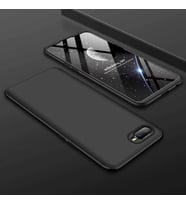 Oppo AX7 Uyumlu Kılıf Zore Ays Kapak (Siyah-Mavi)