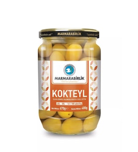 Marmarabirlik kokteyl yeşil zeytin 4xl-3xl (141-180 adet/kg) 400 g