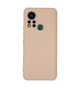 İnfinix Hot 11s Kılıf Nano İçi Kadife Silikon - Pudra