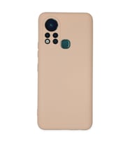 İnfinix Hot 11s Kılıf Nano İçi Kadife Silikon - Pudra
