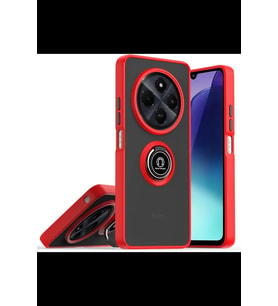 Pilelistore   Realme C75 4G Kılıf Montreal Yüzüklü Silikon Kapak - Kırmızı