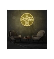 Coca Cola Yazılı ve Şekilli Neon Tabela