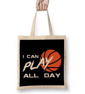I Can Play All Day Basketball Nonstop Half Court Bez Çanta Uzun Saplı