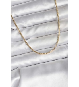 14K Gold Renk Kaplama İnce Zincir Model CM Kadın Kolye 5886 - HPSBYI1890-8689