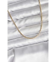 14K Gold Renk Kaplama İnce Zincir Model CM Kadın Kolye 5886 - HPSBYI1890-8689