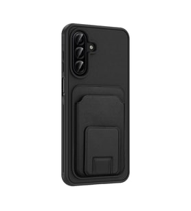 Galaxy A17 Kılıf Kartlıklı TPU Bikart Kılıf (Siyah)