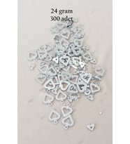 Oya Abiye Bileklik Kolye Pleksi Metalik Plastik Pul Gümüş Renk 24 gram 300 adet - BNC571
