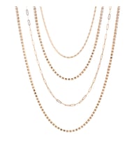 Chavin 2 Katmanlı Taşlı Gold  Alloy Bayan Zincir Kolye en24