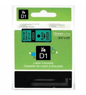 Dymo 45809 Yeşil Üzerine Siyah Muadil Etiket