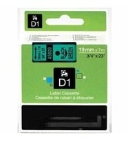 Dymo 45809 Yeşil Üzerine Siyah Muadil Etiket