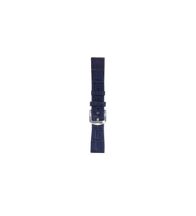 Fro LW38-43 20 mm Hakiki Deri Kroko Lacivert Kordon Silver Toka