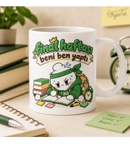 Final Haftası Beni Ben Yaptı Komik Üniversite Öğrenci Baskılı Seramik Kupa
