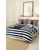 Marcalanya Çift Kişilik Nevresim Takımı Pamuklu Saten Kumaş 6 Parça 3D Dijital Baskı Duvet Cover Set Model.