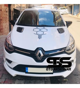 Renault Clio 4 Uyumlu Piano Black Kaput Üstü Havalandırma Izgarası