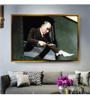 Altın Çerçeveli dekoratif tablo a1079 (Gold)