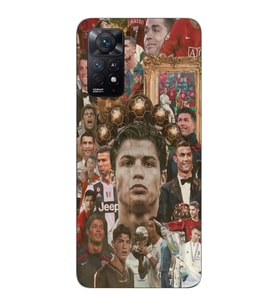 Redmi Note 11S - Note 11 Uyumlu Cristiano Ronaldo Tasarımlı Şeffaf Telefon Kılıfı