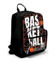 Coral High Siyah Basketbol Desenli Okul Sırt Çantası 23639