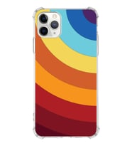Apple iPhone 11 Pro Uyumlu Köşe Korumalı Antişok  Kapak Renk Cümbüşü Tasarımlı Şeffaf Silikon Kılıf