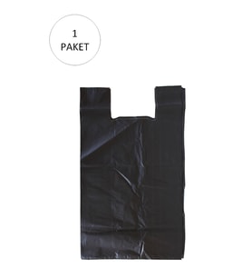 Siyah Hışır Atlet Poşet Mini Boy 22x31 cm 1 Paket Takriben 500 Adet