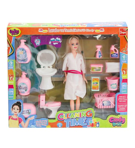 02452 Cindy Doll Bebek Lavabo ve Temizlik Seti  -Oydaş Oyuncak