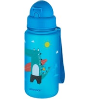 Figürlü 400 ml Pipetli Tritan Çocuk Su Matarası , Mavi