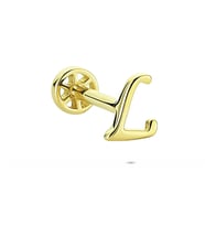 Glorria Altın L Harfi Tragus Piercing