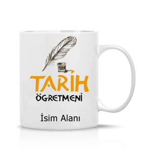 Tarih Öğretmeni Tasarım İsim Yazılı Hediye Çay Kahve Kupa Bardak-Öğretmenler6
