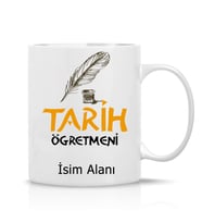 Tarih Öğretmeni Tasarım İsim Yazılı Hediye Çay Kahve Kupa Bardak-Öğretmenler6
