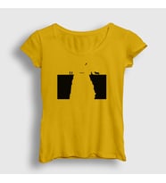 Presmono Kadın Sarı Trench V3 Twenty One Pilots T-Shirt 120619tt (Sarı)