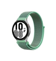 Mey İthalat® Galaxy Watch 4 Hasırlı Cırtcırtlı Kordon - Turkuaz