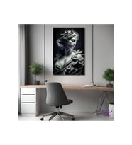 Tekli Dikey Kanvas Modern Salon Tablosu Mitolojik Antik Kadın Heykeli