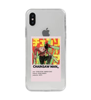 Iphone X / Xs Uyumlu Chainsaw Man Anime Desenli Şeffaf Telefon Kılıfı