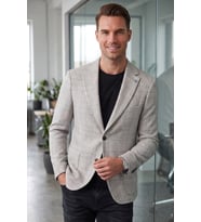 DeepSEA Erkek Slim Fit Ekose Mavi Blazer Ceket – Astarlı Kışlık Şık Spor Ceket 2702420