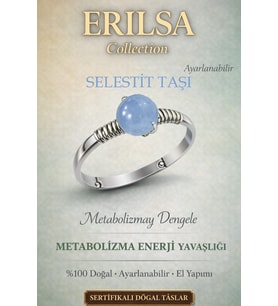 Sertifikalı Metabolizma Enerji Yavaşlığı Yüzüğü – Selestit Ayarlamalı İnce Başak Boğa Yengeç Burcu (Çok Renkli)