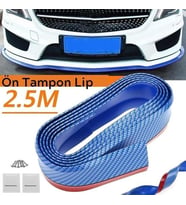 OLLEVRA Araba Oto Ön Tampon Koruyucu Kauçuk Pratik Tampon Şerit Bant Döşeme Kiti Mavi 2,5 Metre