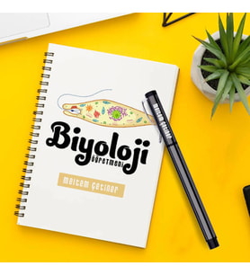 Biyoloji Öğretmeni Temalı Defter ve Kalem