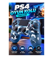 PS4 Uyumlu Kablosuz Oyun Kolu Kamuflaj Desenli Joystick