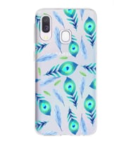 PrintiFy Samsung Galaxy A40 ile Uyumlu 1mm Slim Fit Nazar Boncuğu 3 Baskılı Şeffaf  Kılıf