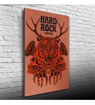 Rock Festival Afişi Kanvas Tablo 50 x 70
