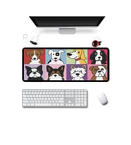 SonicTouch Klavye Mousepad 40x90cm Dikişsiz Pürüzsüz Su Geçirmez Kaymaz Mutlu Patişler Renkli