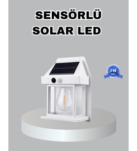 Üç Modlu Güneş Enerjili Duvar Lambası 1800Mah Bataryalı Hareket Sensörlü - Lisinya