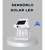 Üç Modlu Güneş Enerjili Duvar Lambası 1800Mah Bataryalı Hareket Sensörlü - Lisinya